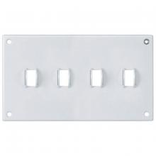 Hubbell Canada SWP4 - SEC WALLPLATE, 4-G, TOG, WH
