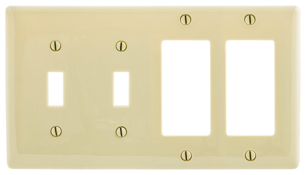 WALLPLATE, 4-G, 2) TOG 2) DEC, IV