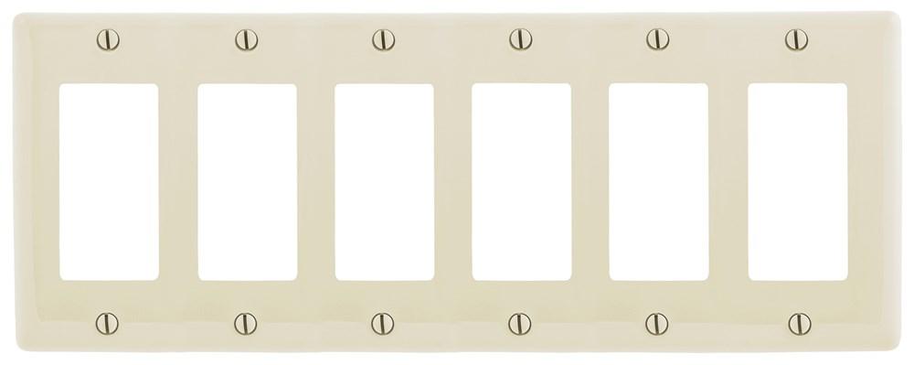 WALLPLATE, 6-G, 6) RECT, LA