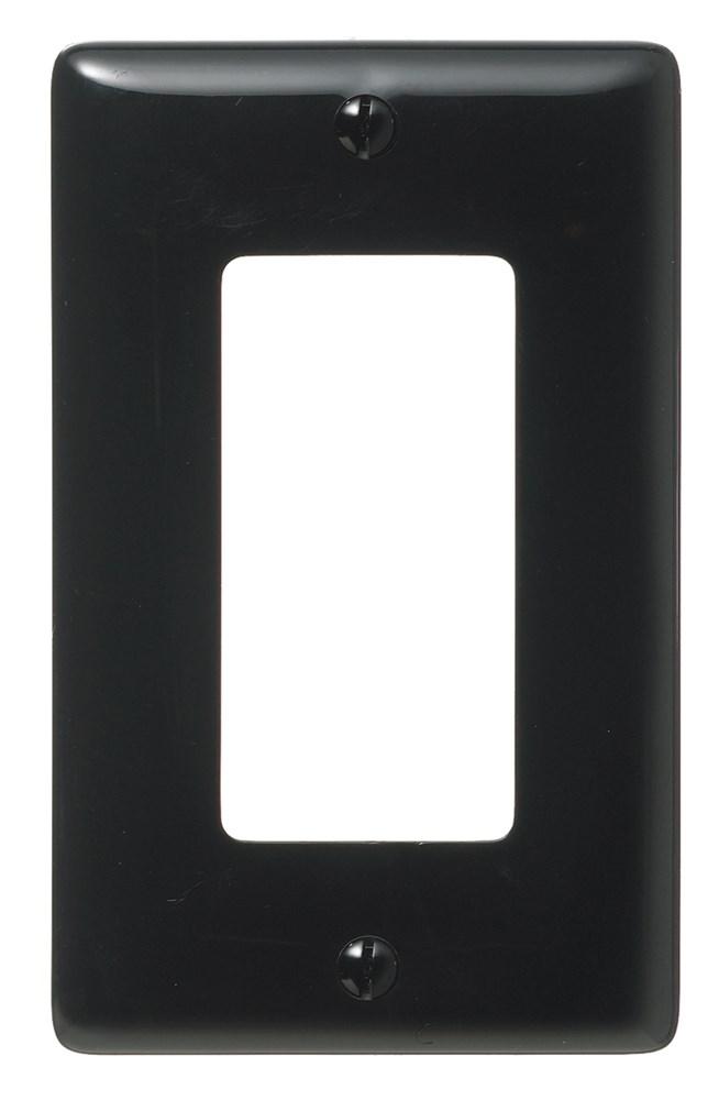 WALLPLATE, 1-G, 1) RECT, BK