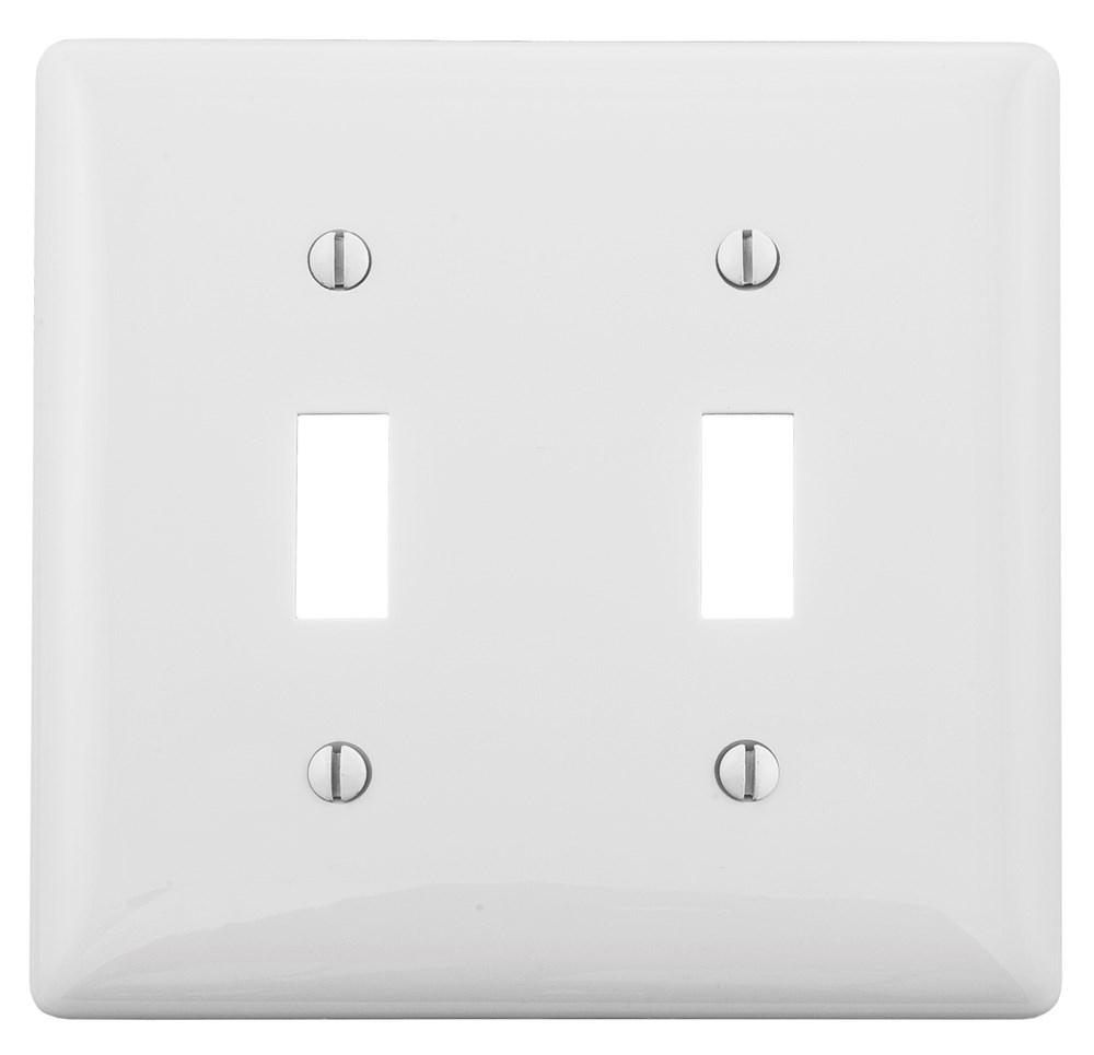 WALLPLATE, 2-G, 2) TOG, WH