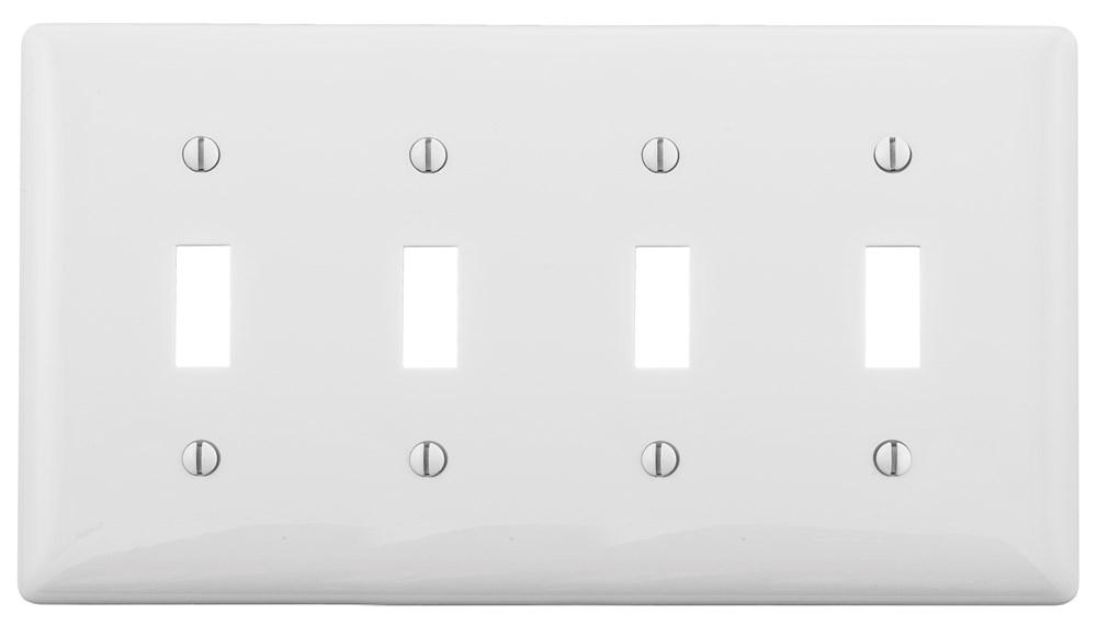 WALLPLATE, 4-G, 4) TOG, WH