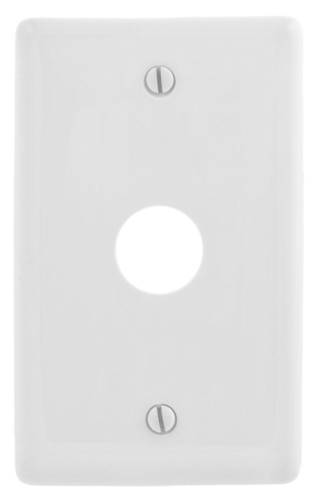 WALLPLATE, 1-G, .625&#34; OPNG, BOX MT, WH