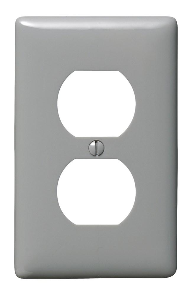 WALLPLATE, 1-G, 1) DUP, GY