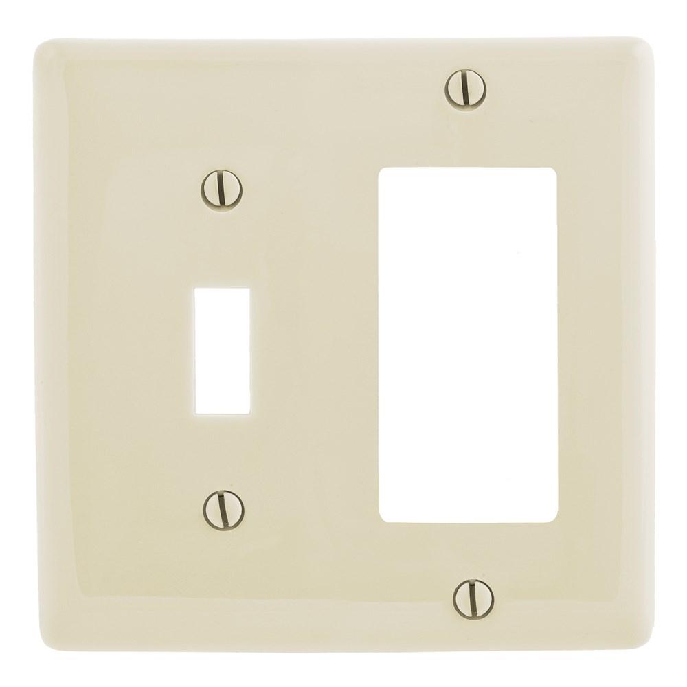 WALLPLATE, M-SIZE 2-G, 1) TOG 1) REC, LA