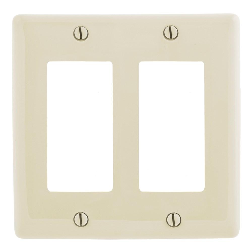 WALLPLATE, M-SIZE 2-G, 2) RECT, LA