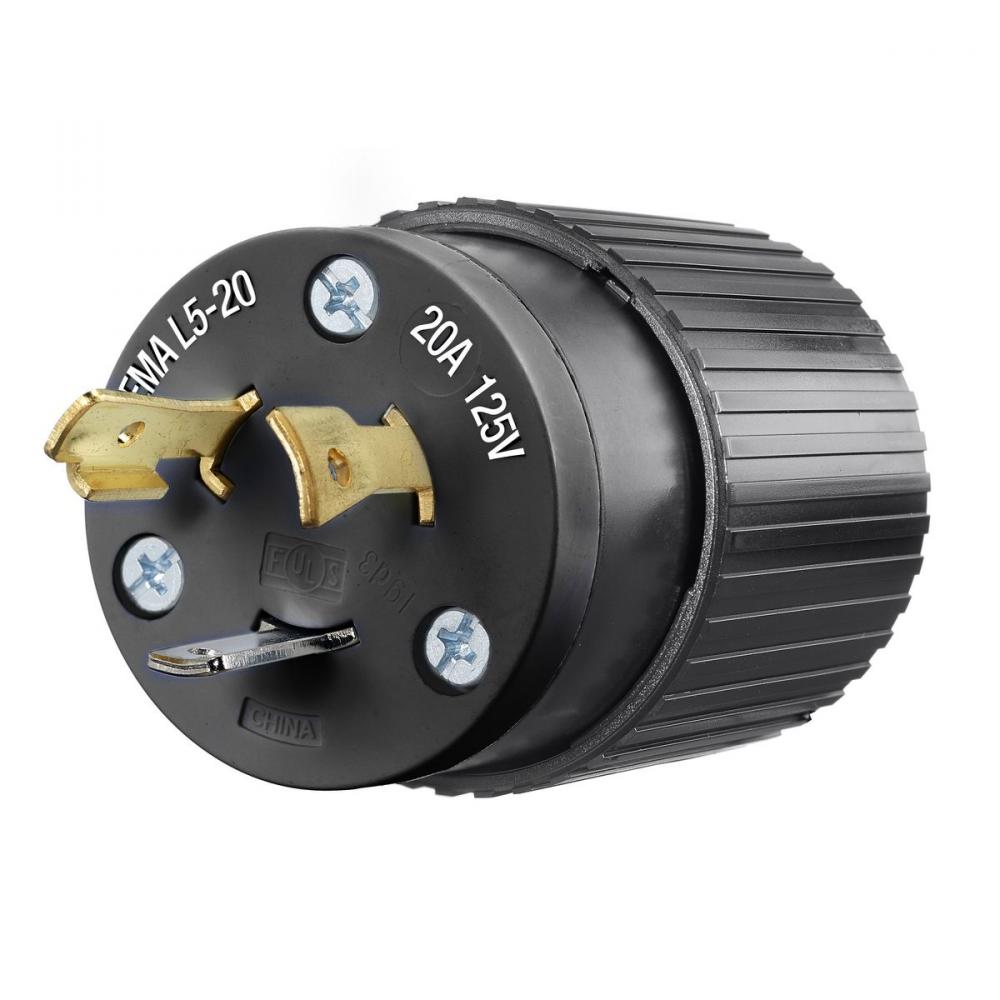 LKG PLUG, 20A 125V, L5-20P, BK