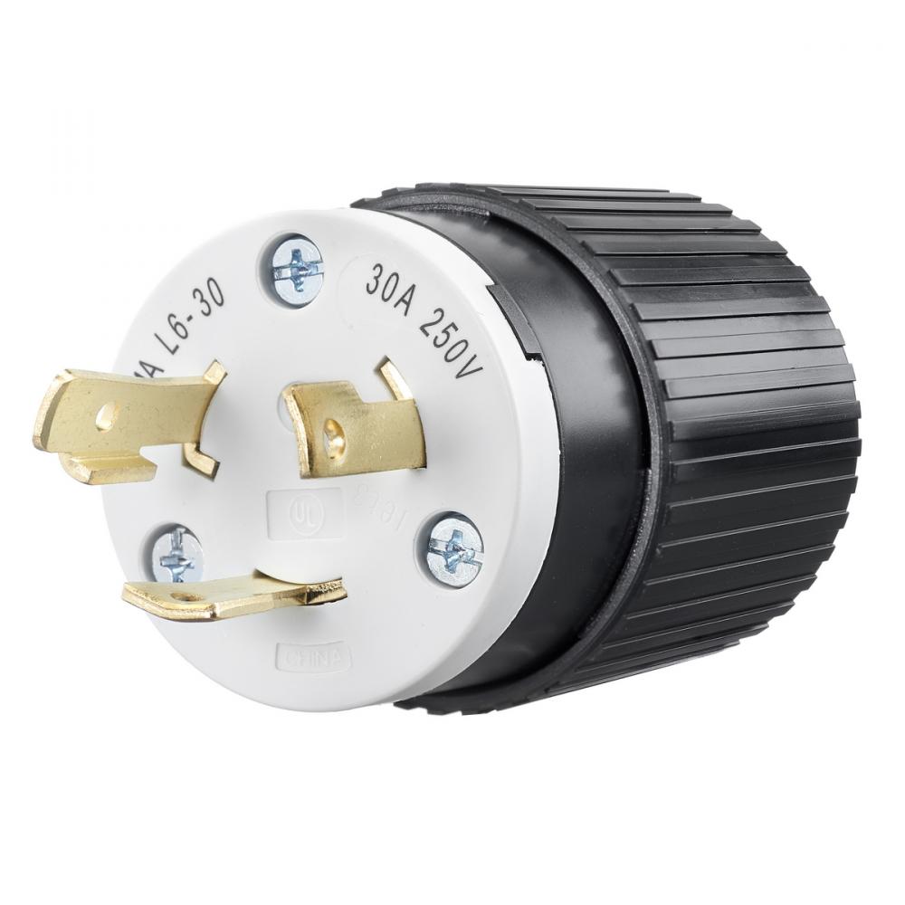 LKG PLUG, 30A 250V, L6-30P, B/W, CN