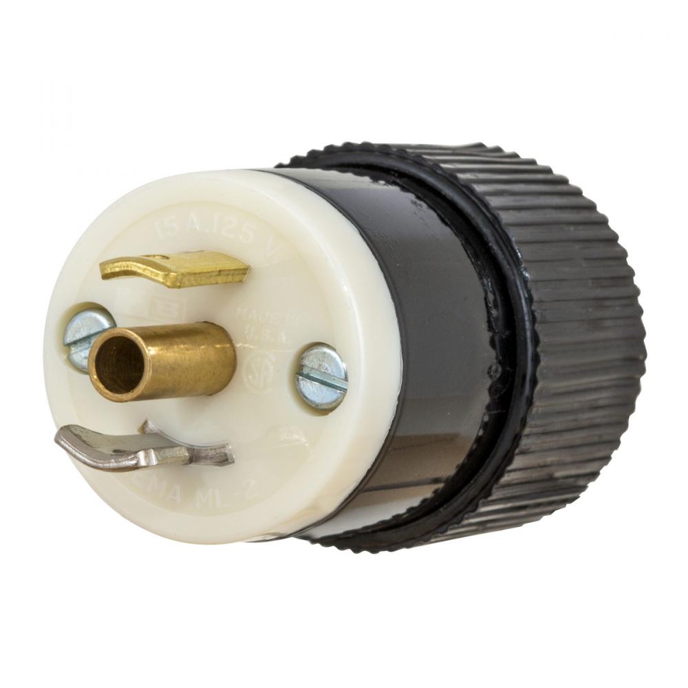 LKG PLUG, MIDGET 15A 125V, ML-2P,BRY