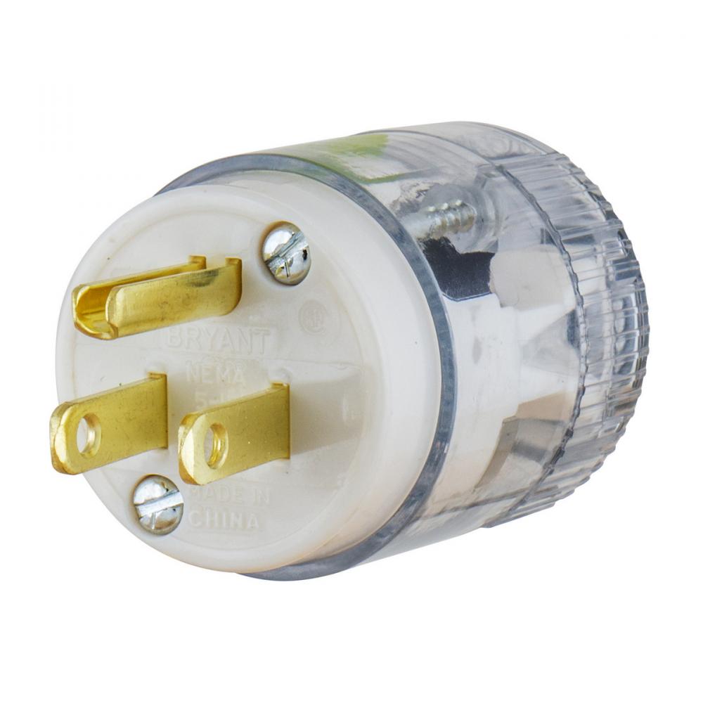 PLUG, HG, 15A 125V, 5-15P,CLR