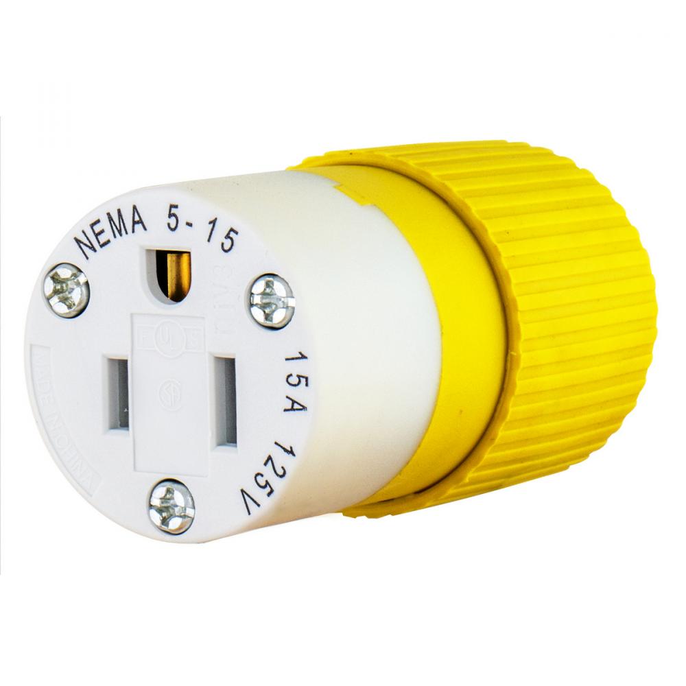 CONNECTOR, 15A/125V, YELLOW