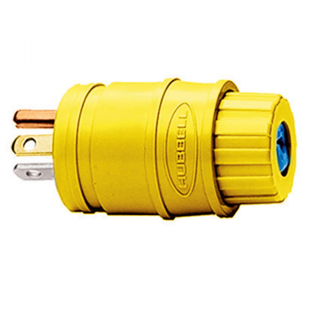 WATERTIGHT PLUG, NEMA 5-20P, 20A, 125V