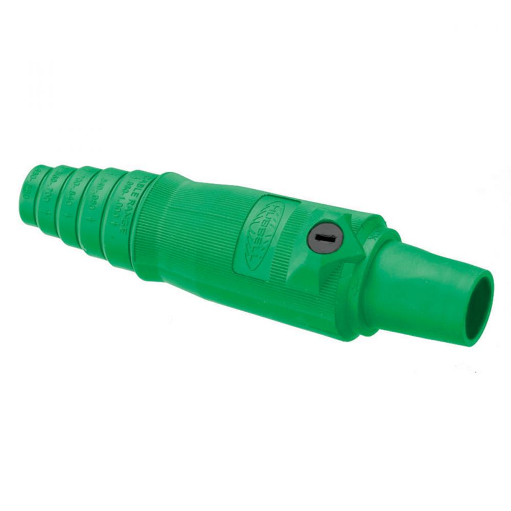 SINGLEPOLE, 400A FEMALE PLUG, GREEN