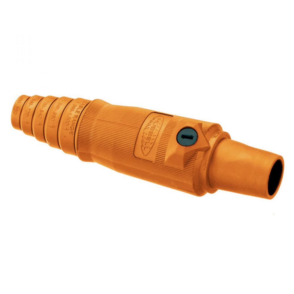 SINGLEPOLE, 400A FEMALE PLUG, ORANGE