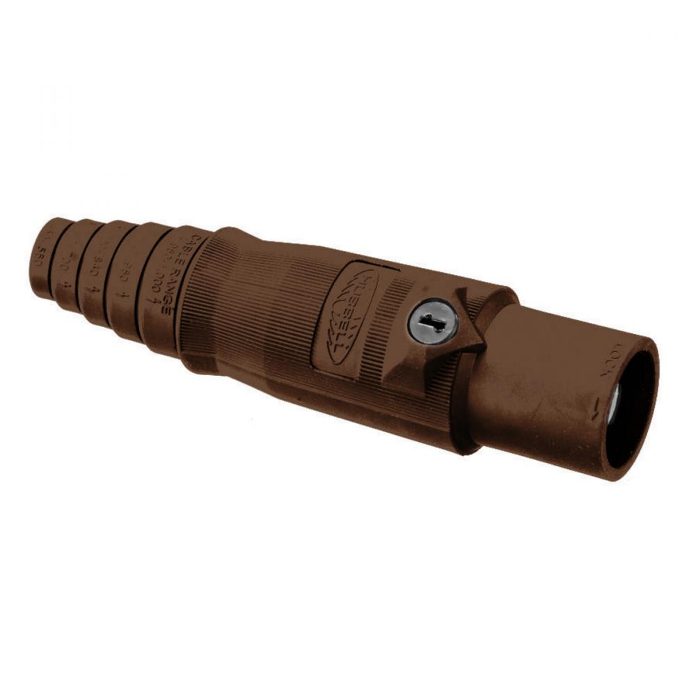 SINGLEPOLE, 400A MALE PLUG, BROWN