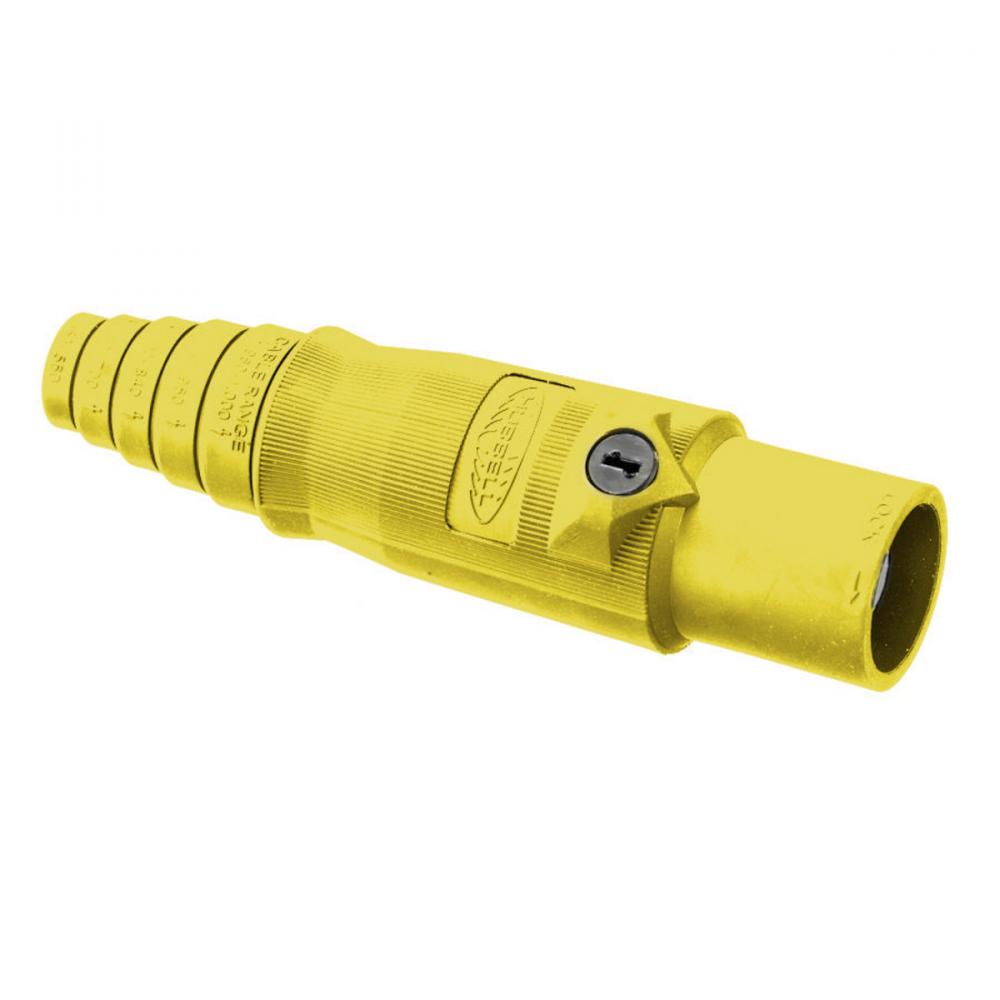 SINGLEPOLE, 400A MALE PLUG, YELLOW