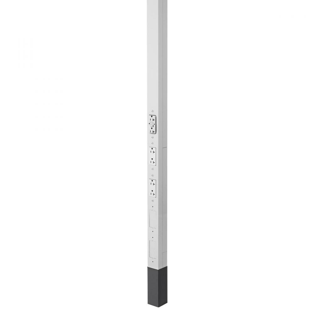 SVCE POLE, 10&#39;2&#34;, 1 GFCI, 2 SL REC, ALU