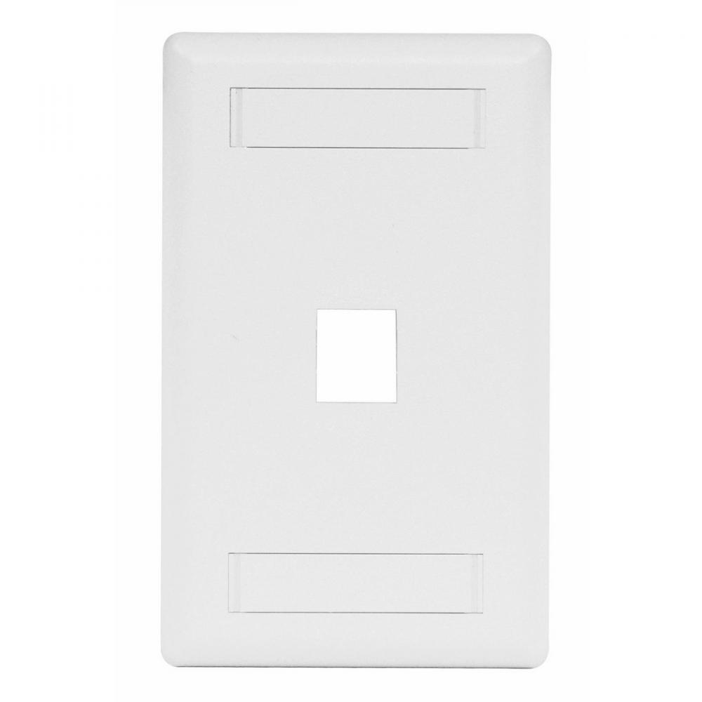 PLATE, WALL,FLUSH,1-G,1PORT,WH