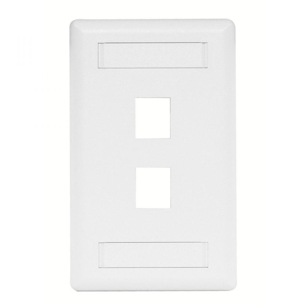 PLATE, WALL,FLUSH,1-G,2PORT,WH