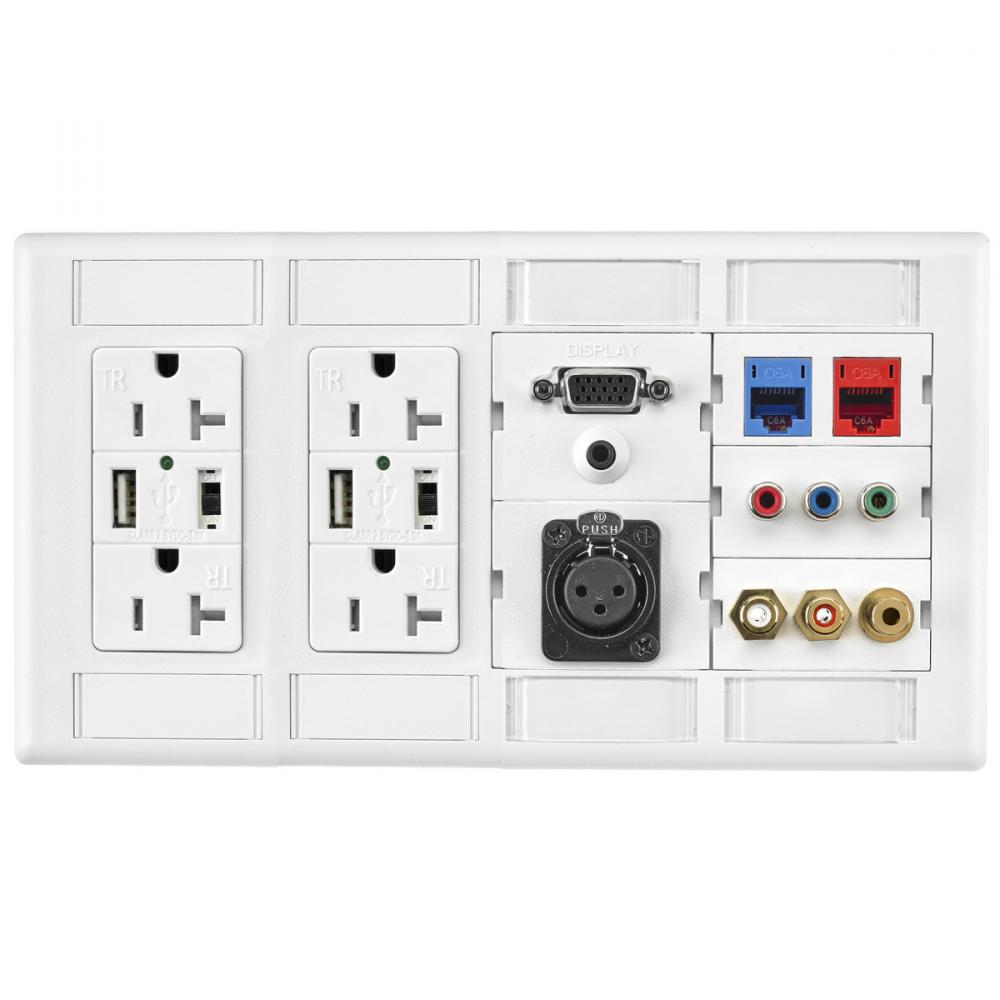 PLATE,4G,2 DECO,2 ISTATION FRAME,3U,BK