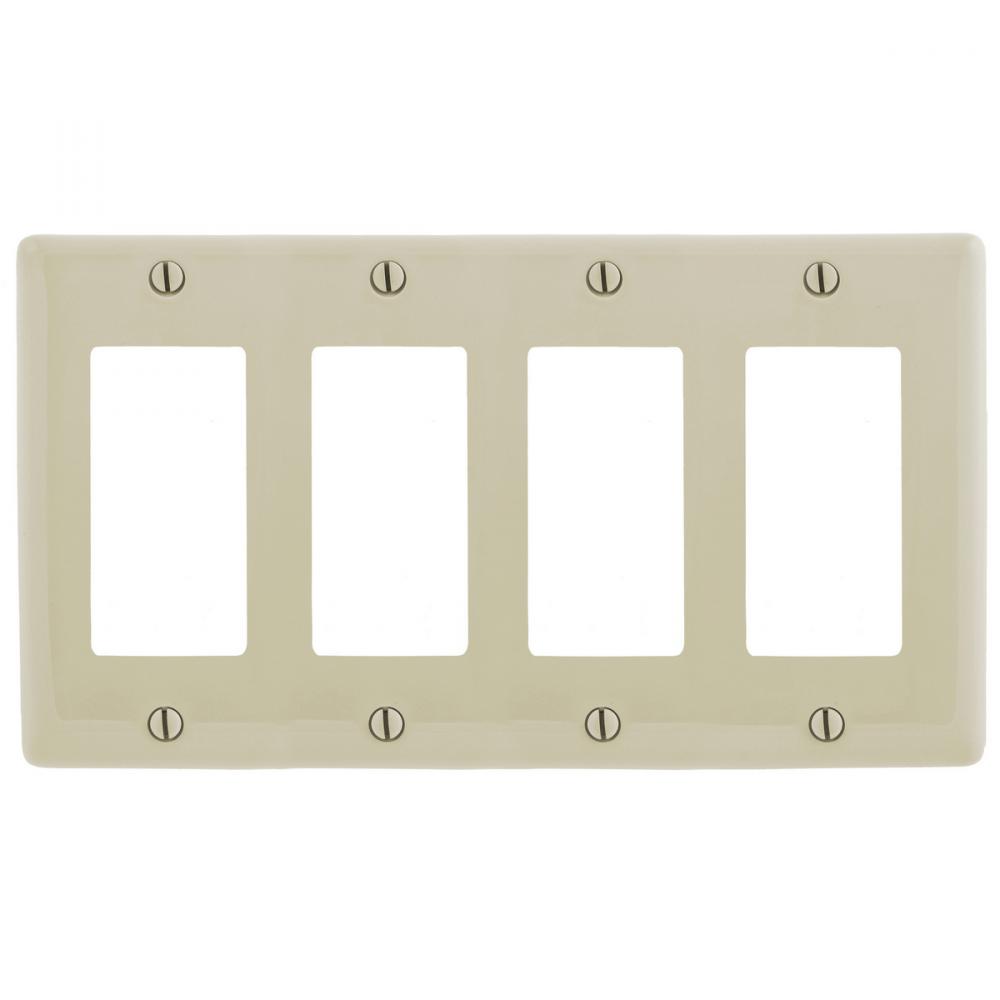 WALLPLATE, 4-G, 4) RECT, AL