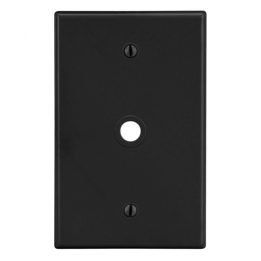 WALLPLATE, 1-G, .406&#34; OPNG, BOX MT, BK