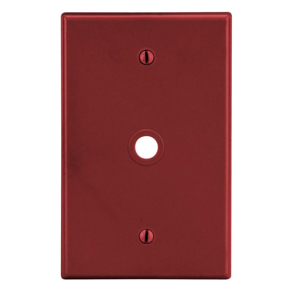 WALLPLATE, 1-G, .406&#34; OPNG, BOX MT, RED