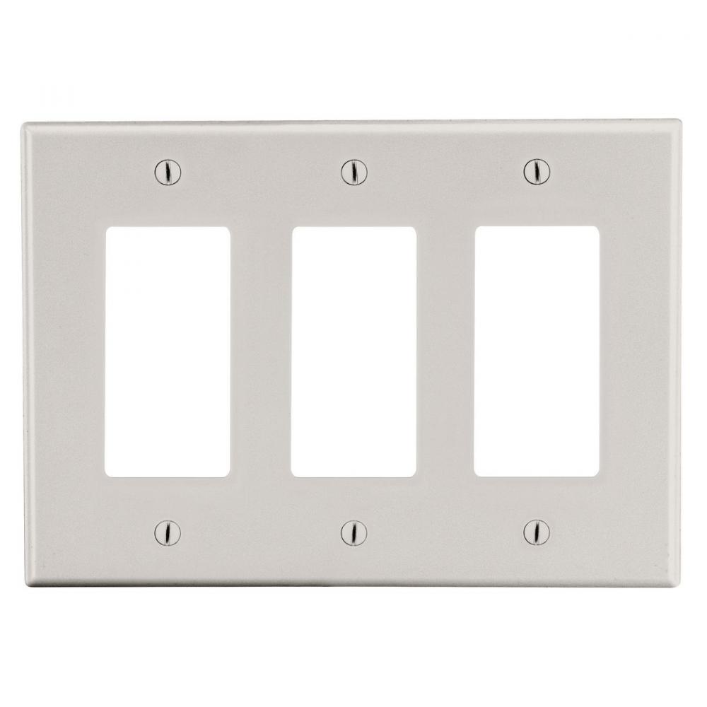 WALLPLATE, M-SIZE, 3-G, 3) DEC, LA