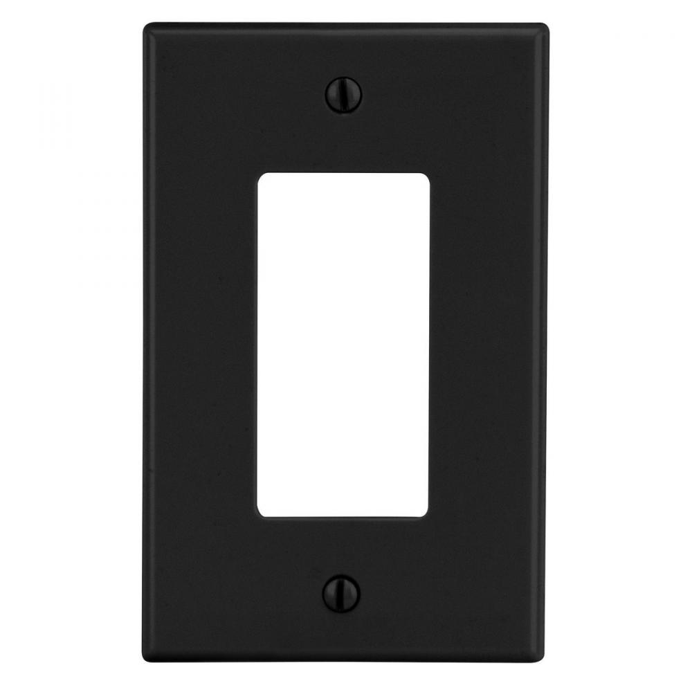 WALLPLATE, 1-G, DEC, BK