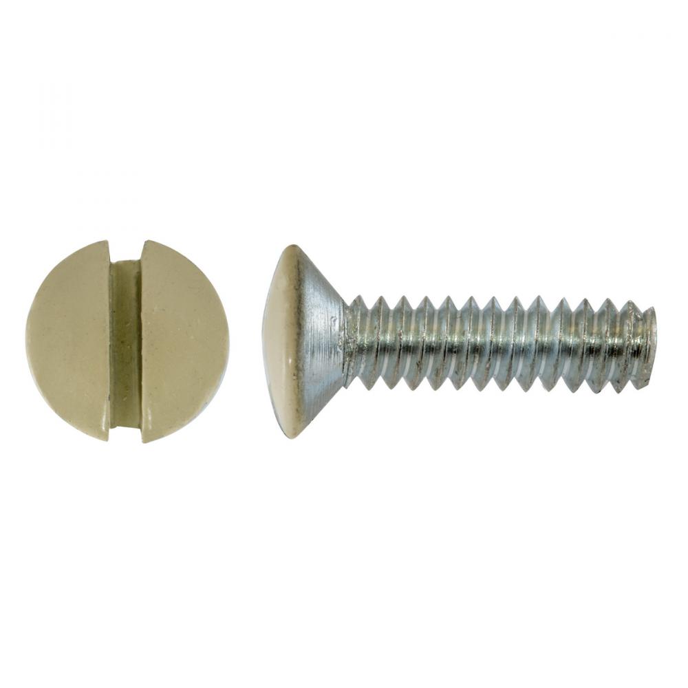 W-PLATE SCREW, 1/2&#34;, IVORY, 100 PACK