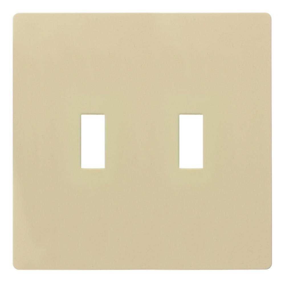 WALLPLATE, 2G TOG, SNAP-ON, IVORY