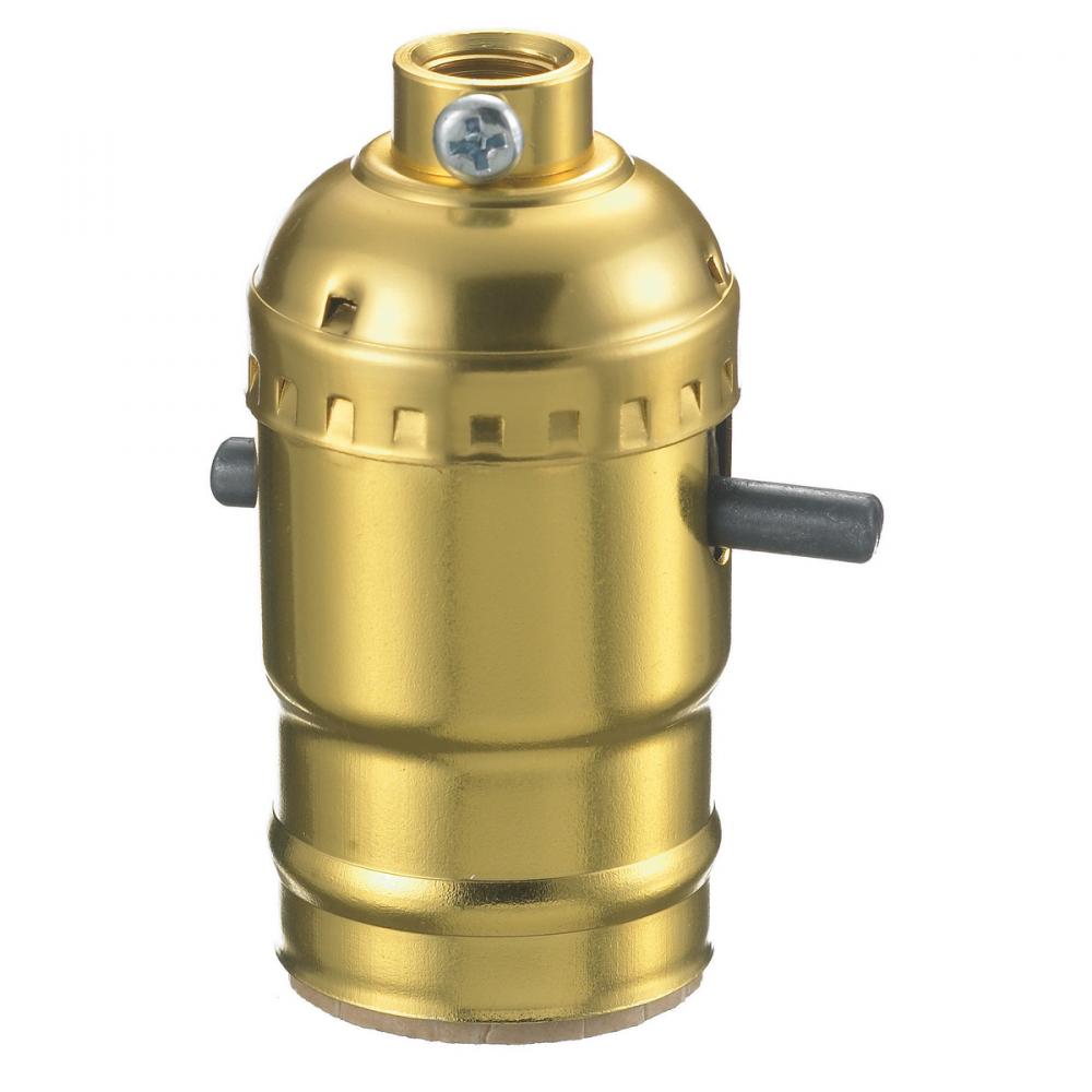 LAMPSOCKET, 660W 600V PUSH, BRASS