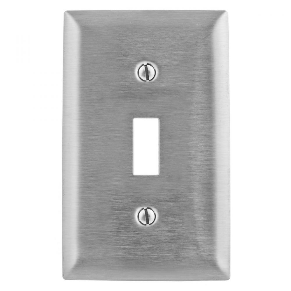 WALLPLATE, 1-G, SWITCH, SS