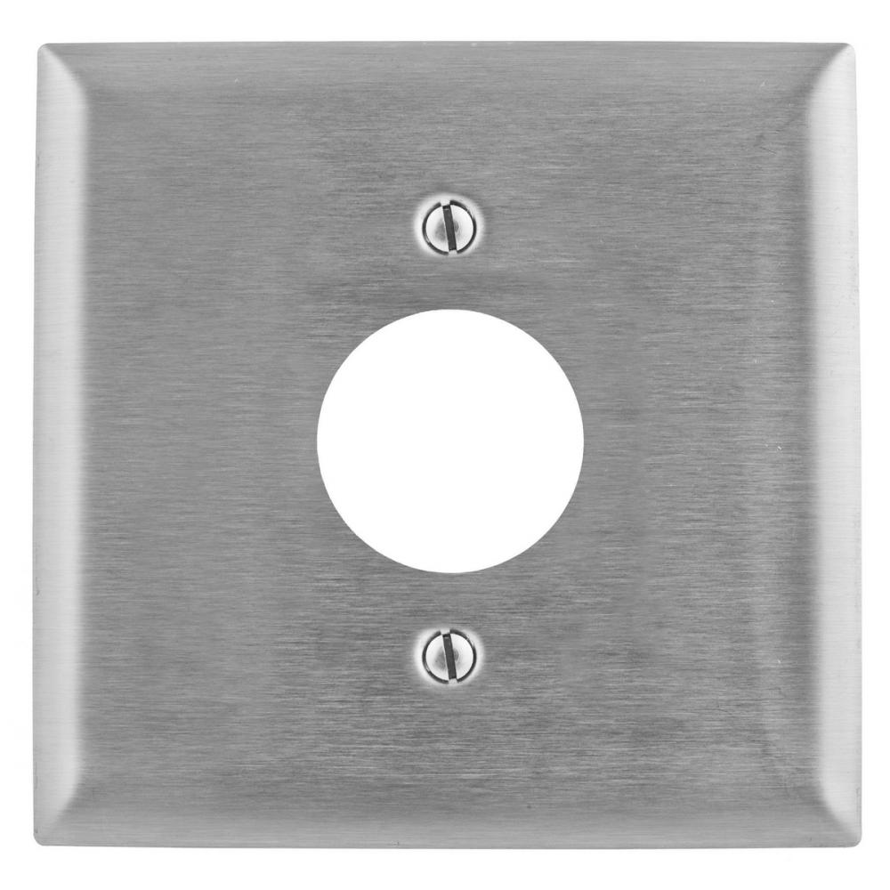 WALLPLATE, 2-G, 1) 1.60&#34;, SS