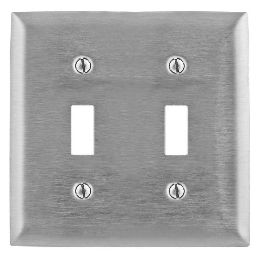 WALLPLATE, JUMBO, 2-G, TOG, SS