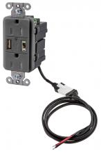 Bryant Electric, a Hubbell affiliate AVPS15GY - ISTATION P-SUP,5VDC,DUP 15AMP,USB-CHR,GY