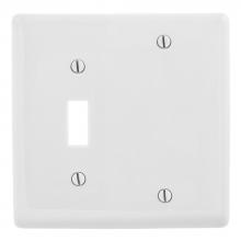 Bryant Electric, a Hubbell affiliate NP113W - WALLPLATE, 2-G, 1) TOG 1) BLANK, WH