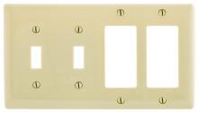 Bryant Electric, a Hubbell affiliate NP2262I - WALLPLATE, 4-G, 2) TOG 2) DEC, IV