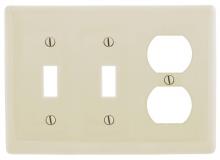 Bryant Electric, a Hubbell affiliate NP28LA - WALLPLATE, 3-G, 2) TOG 1) DUP, LA