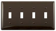 Bryant Electric, a Hubbell affiliate NP4 - WALLPLATE, 4-G, 4) TOG, BR