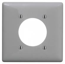 Bryant Electric, a Hubbell affiliate NP703GY - WALLPLATE, 2-G, 2.15" OPNG, GY