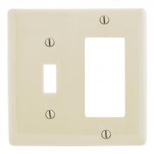 Bryant Electric, a Hubbell affiliate NPJ126LA - WALLPLATE, M-SIZE 2-G, 1) TOG 1) REC, LA