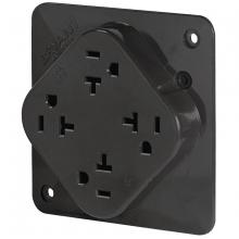 Bryant Electric, a Hubbell affiliate 21254BLK - RCPT, Q-PLEX, 20A 125V 5-20R, BK