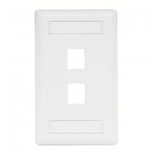 Bryant Electric, a Hubbell affiliate IFP12W - PLATE, WALL,FLUSH,1-G,2PORT,WH