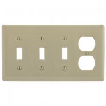 Bryant Electric, a Hubbell affiliate NP38I - WALLPLATE, 4-G, 3) TOG 1) DUP, IV