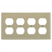 Bryant Electric, a Hubbell affiliate NP84I - WALLPLATE, 4-G, 4) DUP, IV