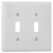 Bryant Electric, a Hubbell affiliate NPJJ2W - WALLPLT JUMBO 2G TOGGLE WH