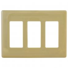 Bryant Electric, a Hubbell affiliate NPS263I - WALLPLATE 3G DEC SNAP-ON, IVORY