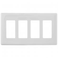 Bryant Electric, a Hubbell affiliate NPS264W - WALLPLATE 4G DEC SNAP-ON, WHITE