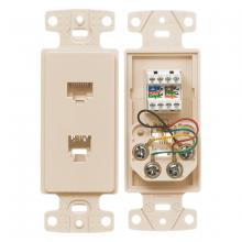 Bryant Electric, a Hubbell affiliate NS784LA - PLATE, FRAME,W/CAT5E/JK,6POS,4C,S/TRM,LA